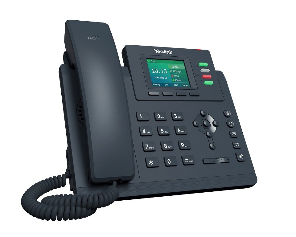 Telefon stacjonarny Yealink SIP-T33G Czarny od frontu w prawo