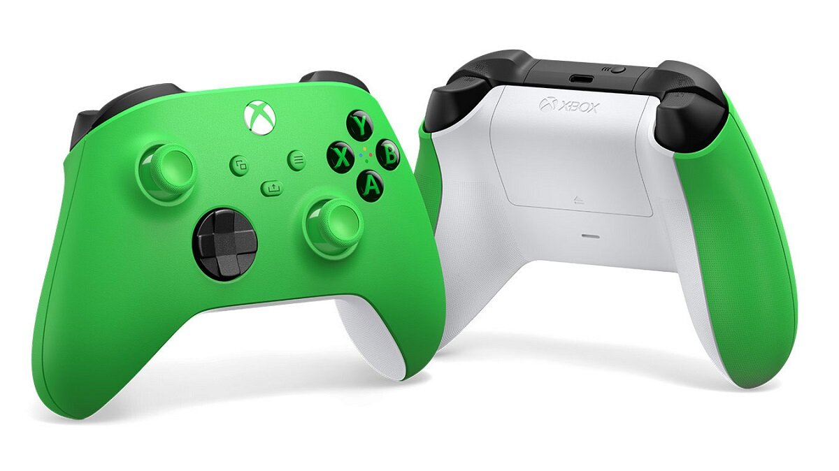Kontroler Microsoft Xbox Series Wireless zielony od przodu i tyłu