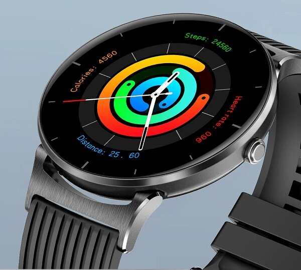 Smartwatch Kumi GW1 fioletowy wyświetlacz