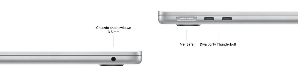 Laptop Apple MacBook Air MLXX3ZE/A widok na złącza