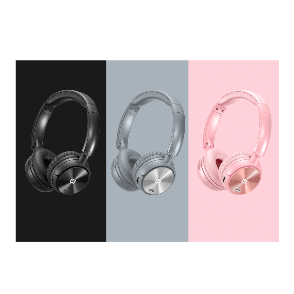 Słuchawki Swissten TRIX różowe widok na różne warianty kolorystyczne słuchawek