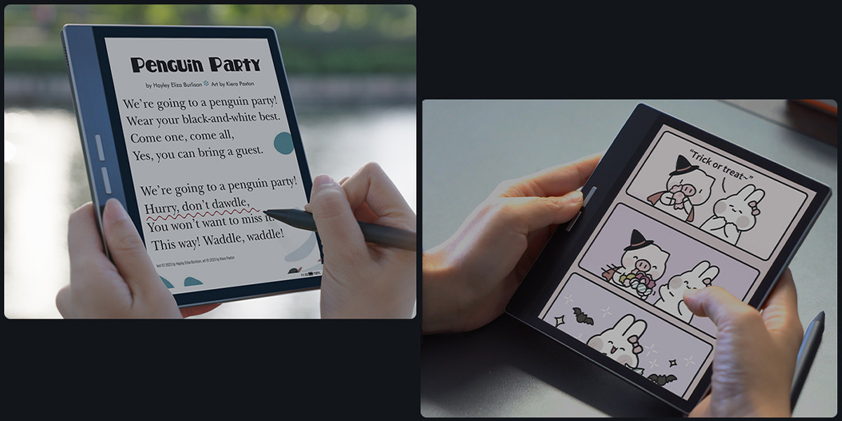Czytnik e-booków Bigme B751C 7' czarny dwa czytniki pod skosem
