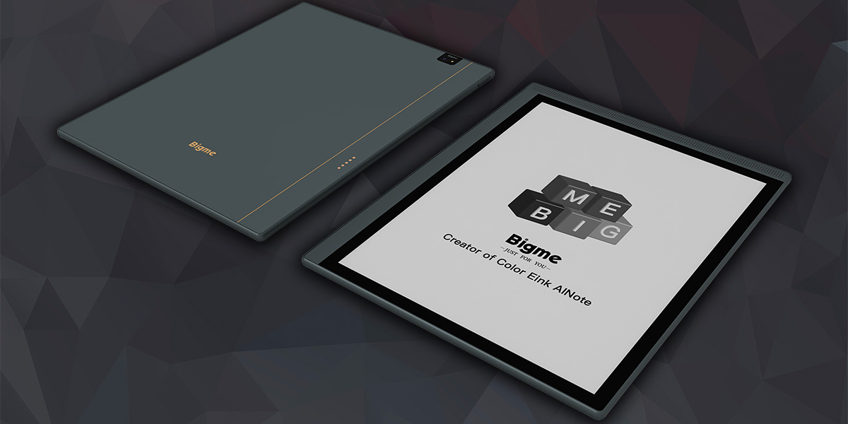 Czytnik e-booków Bigme B1051 Lite 10,3' od przodu i od tyłu pod skosem