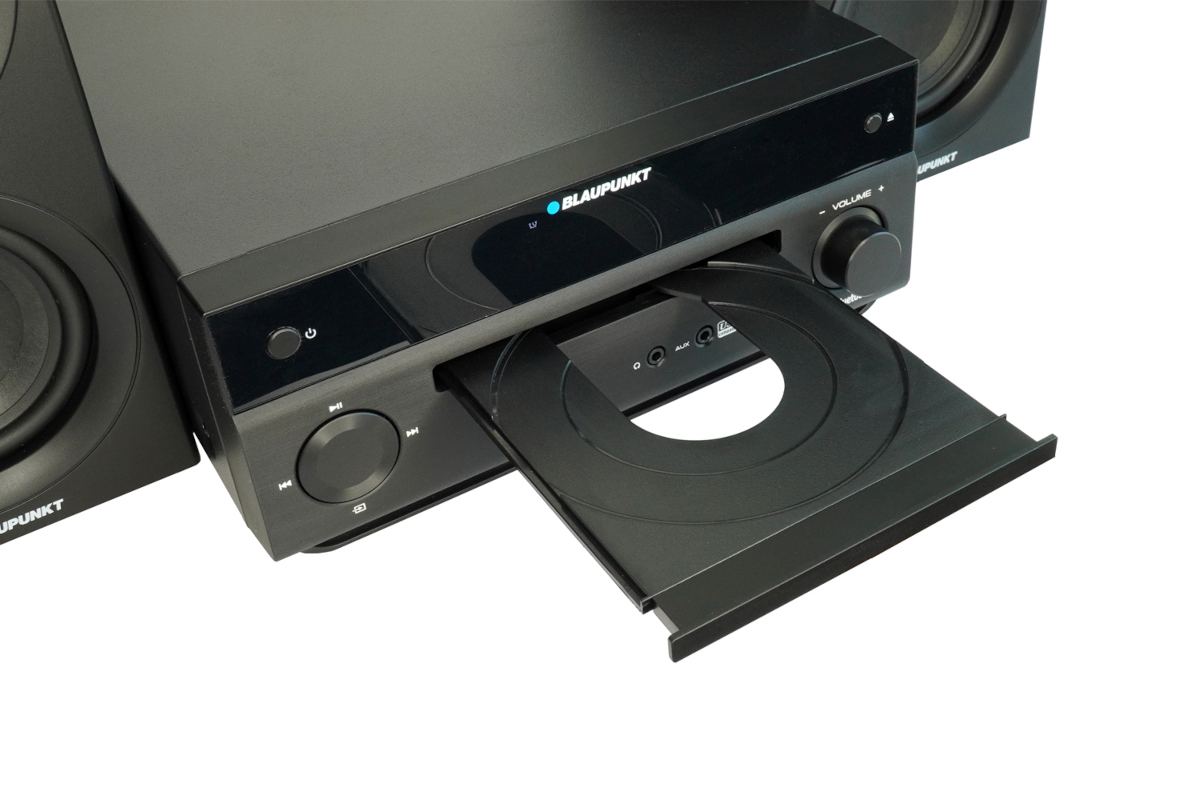 Mikrowieża Blaupunkt MS30.2BT Bluetooth czarna widok na napęd