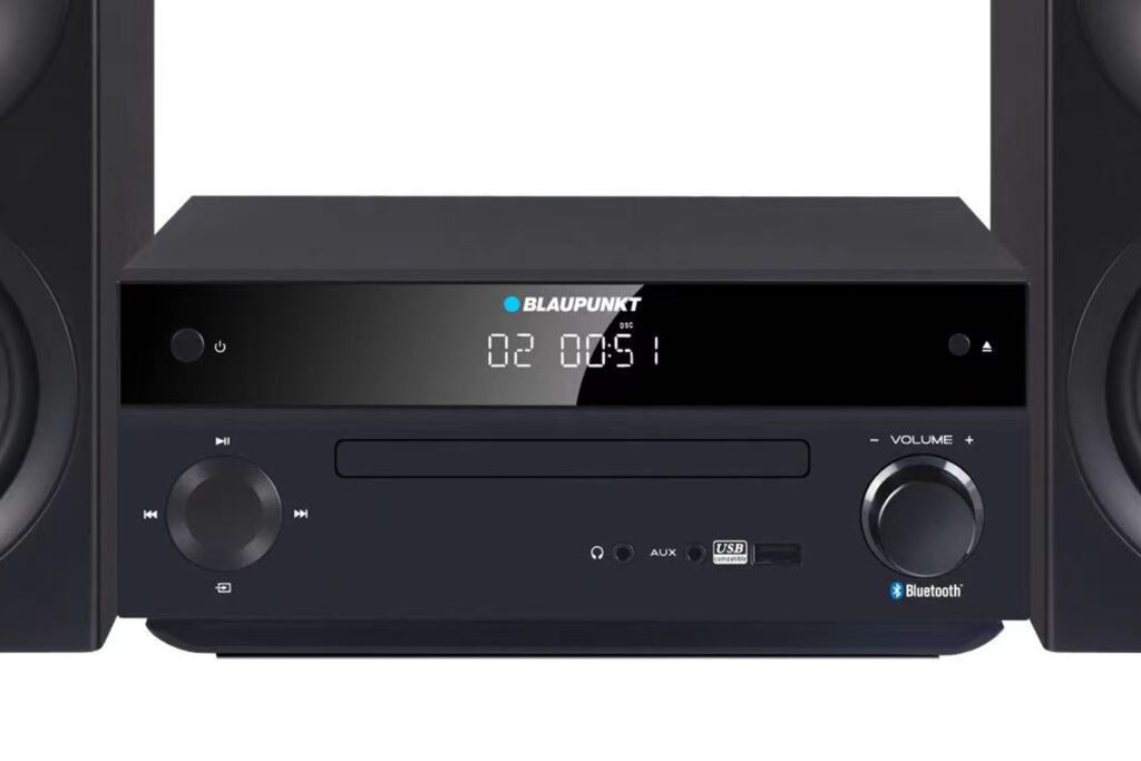 Mikrowieża Blaupunkt MS30.2BT Bluetooth czarna widok na jednostkę główną