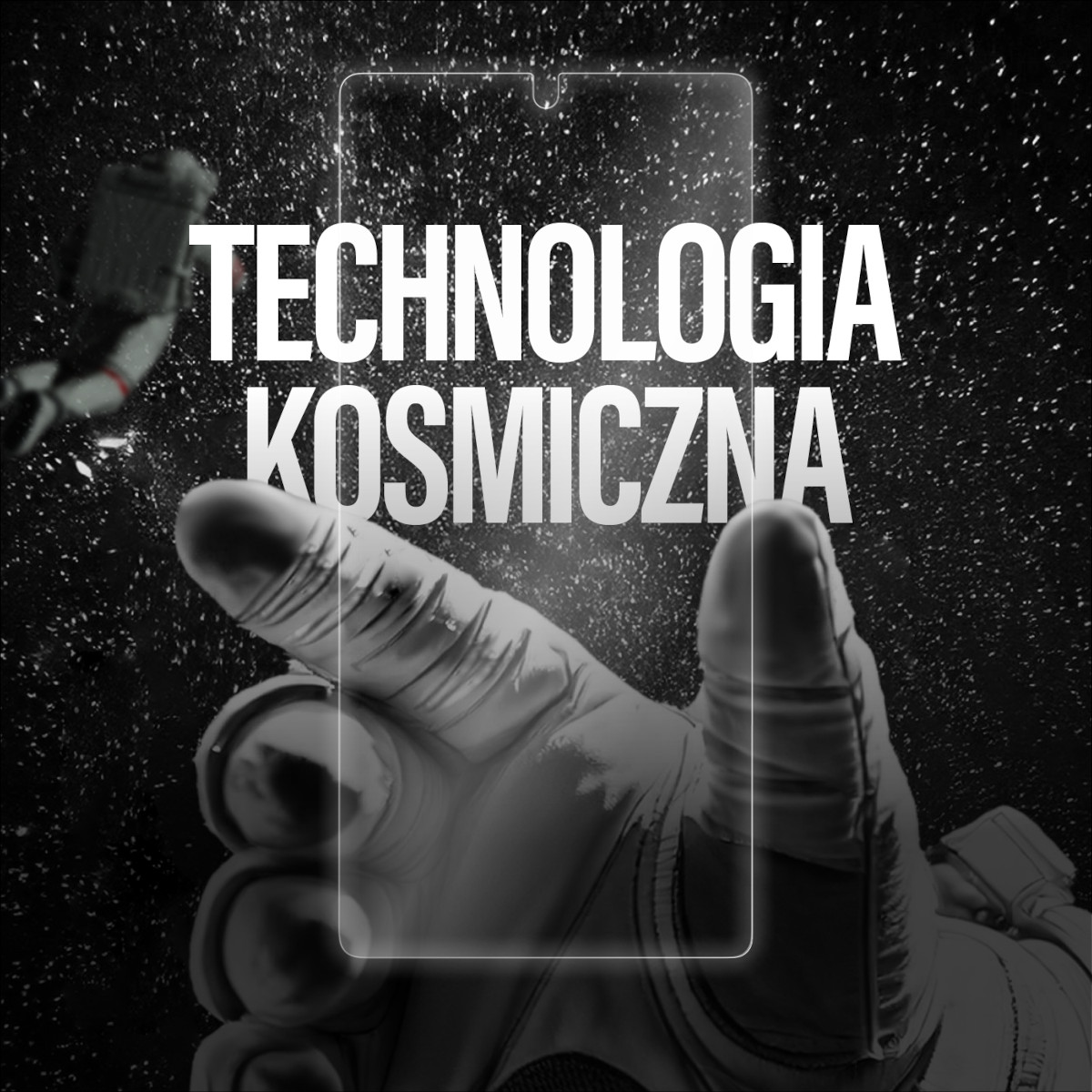 Szkło ochronne PanzerGlass Screen Protector Ceramic Samsung Galaxy s25 ultra widok na szkło trzymane przez astronautę