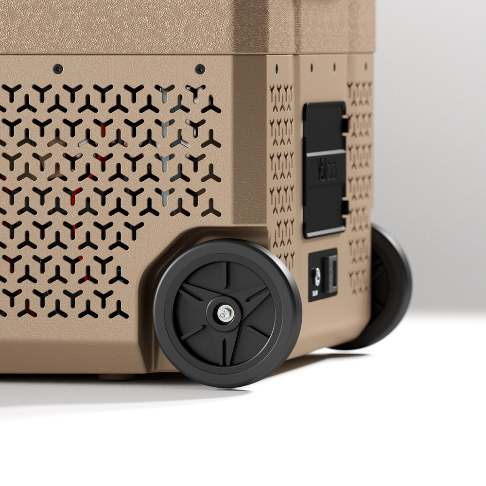 Lodówka przenośna Yolco TCX50 50 l widok na kółka