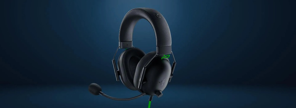 Słuchawki Razer BlackShark V2 X USB czarne pod skosem