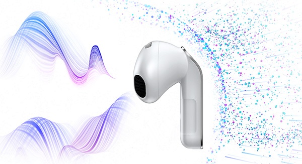 Słuchawki Samsung Galaxy Buds4 czarne od boku