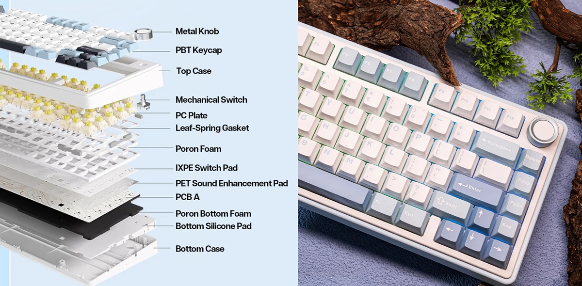 Klawiatura mechaniczna AULA F75 Gasket