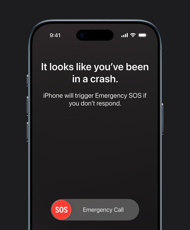 Smartfon Apple iPhone Air wykrywanie wypadku