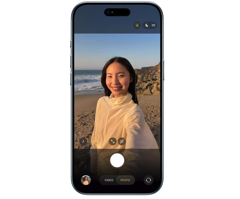 Smartfon Apple iPhone Air robienie zdjęcia przednim aparatem