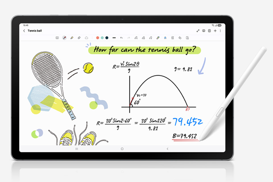 Tablet Samsung Galaxy Tab S10 Lite rozwiązywanie równań matematycznych na tablecie