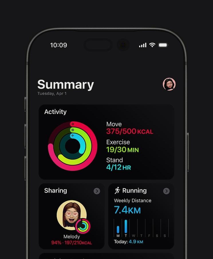 Smartwatch Apple Watch Series 11 dane treningowe na iPhonie