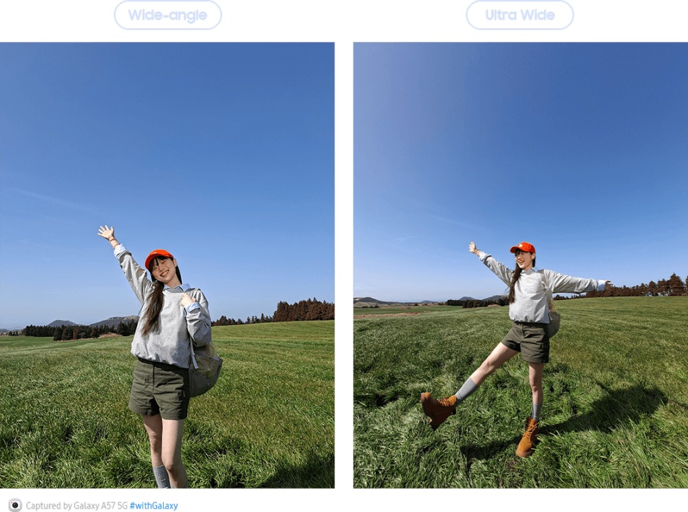 Smartfon Samsung Galaxy A57 5G 8GB/256GB jasnoniebieski pole widzenia