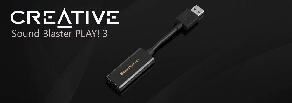 Karta dźwiękowa Creative Sound Blaster Play! 3 USB zewnętrzna  pod skosem