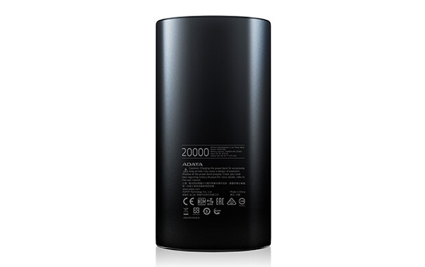 Power bank Adata P20000D 20000mAh tyłem