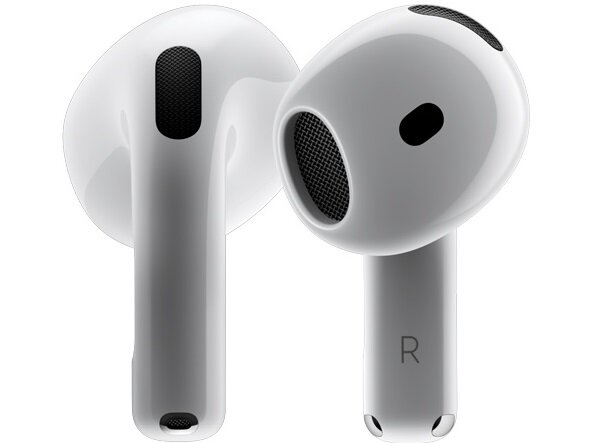 Słuchawki Apple AirPods 4 grafika przedstawia dwie słuchawki