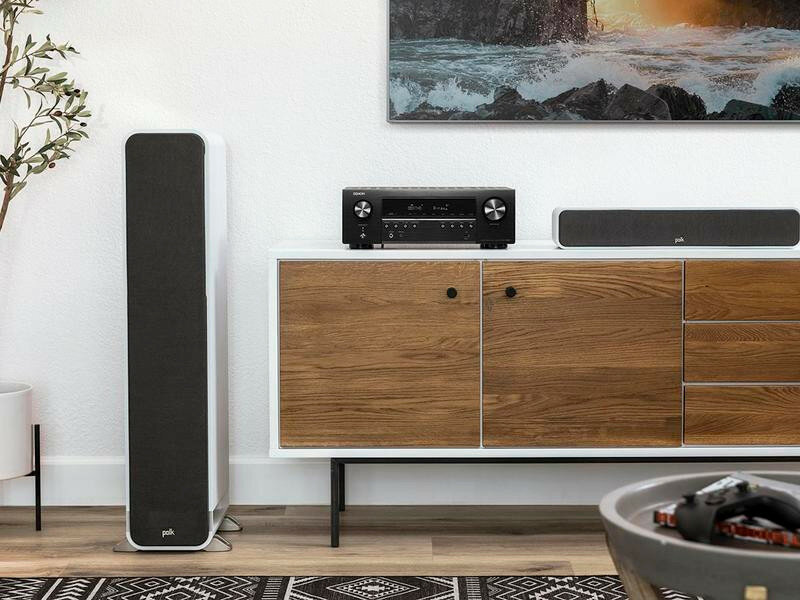 Amplituner Denon AVC-S660H 5.2 HD HEOS czarny amplituner na komodzie