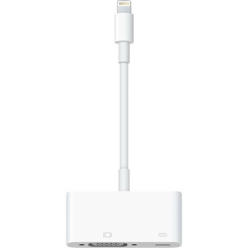 Przejściówka Lightning do VGA Apple MD825ZM/A Biała od boku pionowo