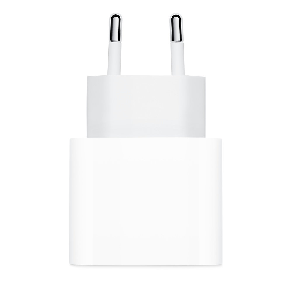 Apple ładowarka 20W USB-C Power Adapter biała widok od przodu