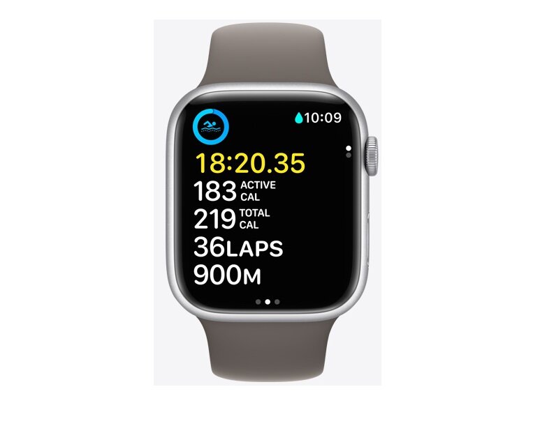 Smartwatch Apple Watch SE GPS 40mm księżycowa poświata aluminium + sportowy pasek frontem