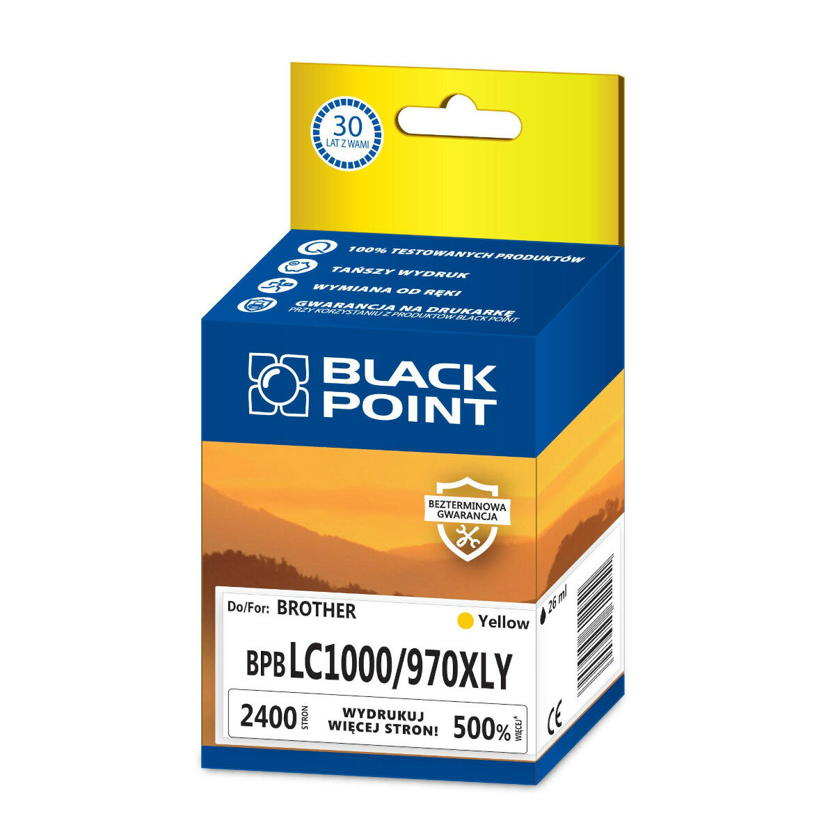 Tusz Black Point BPBLC1000/970XLY widok na front