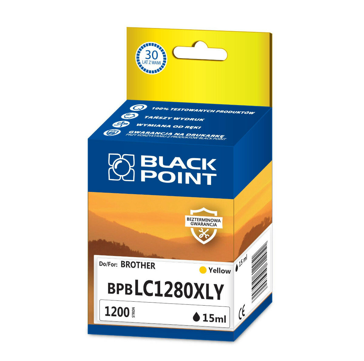 Tusz Black Point BPBLC1280XLY widok na front