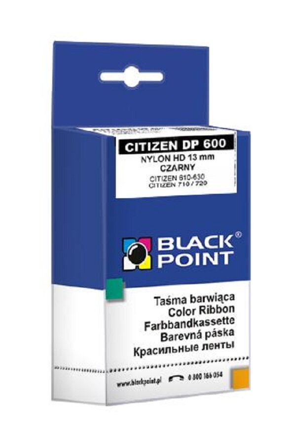 Taśma Black Point KBPC600BL. Zastepuje Citizen (DP 600) czarna, nylon