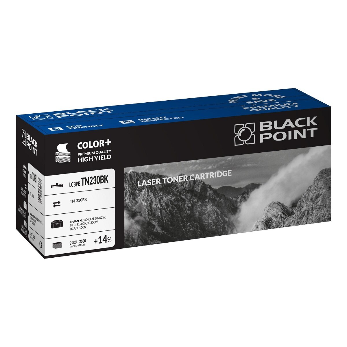 Toner laserowy Black Point Super Plus LCBPBTN230BK widokna opakownie przodem