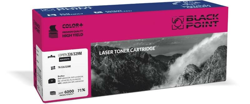 Toner laserowy Black Point LCBPBTN326/329M widok pod kątem na opakowanie