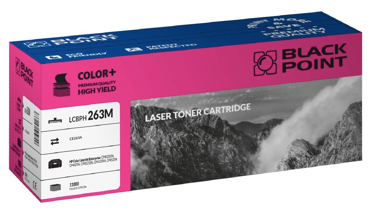 Toner laserowy Black Point LCBPH263M widok pod kątem na opakowanie