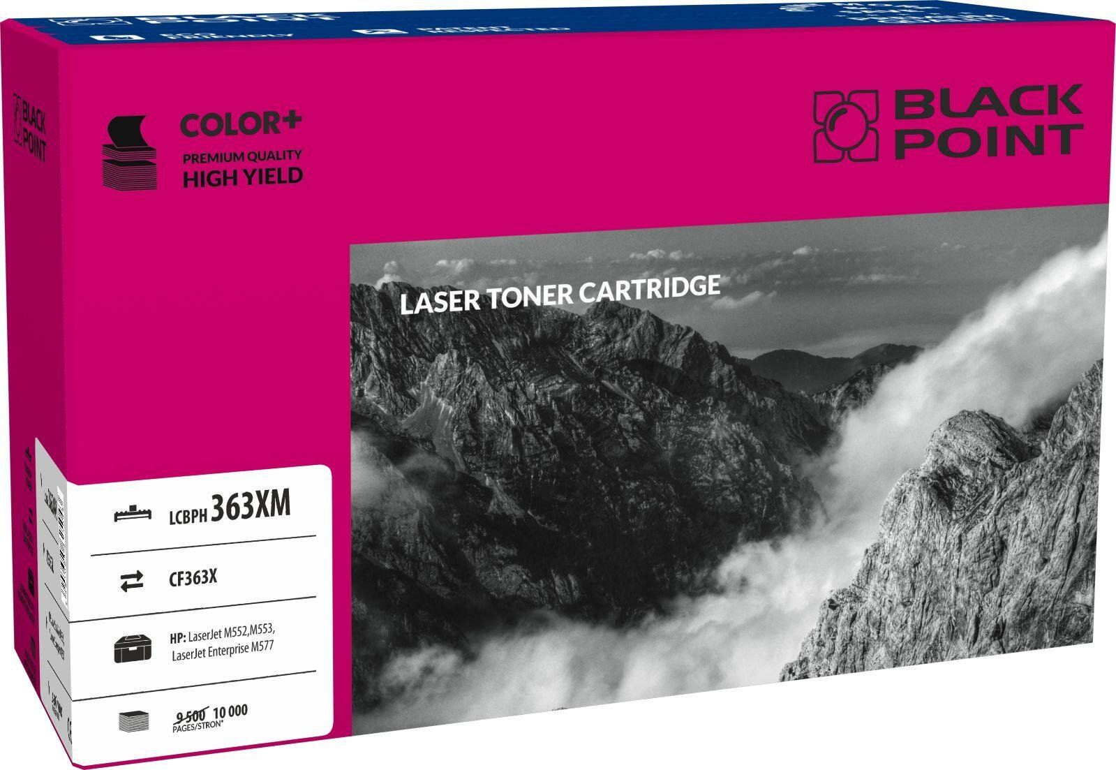 Toner laserowy Black Point LCBPH363XM widok pod kątem na opakowanie