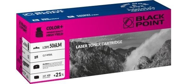 Toner laserowy Black Point LCBPS506LM widok pod kątem na opakowanie