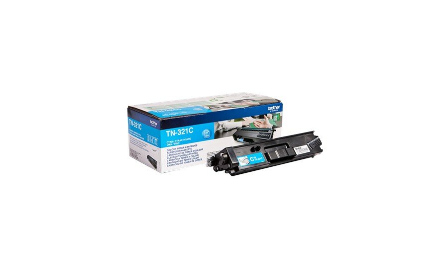 Toner Brother TN-321C toner umieszczony przed opakowaniem