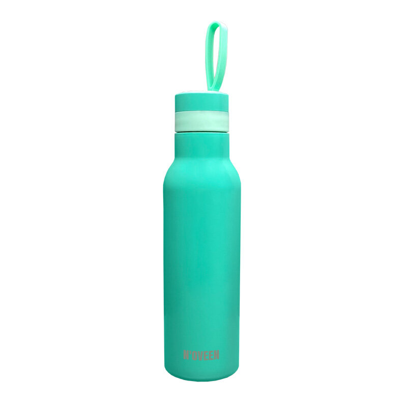 Butelka termiczna NOVEEN TB134 Sea Green Shiny 500 ml turkusowa widok od przodu