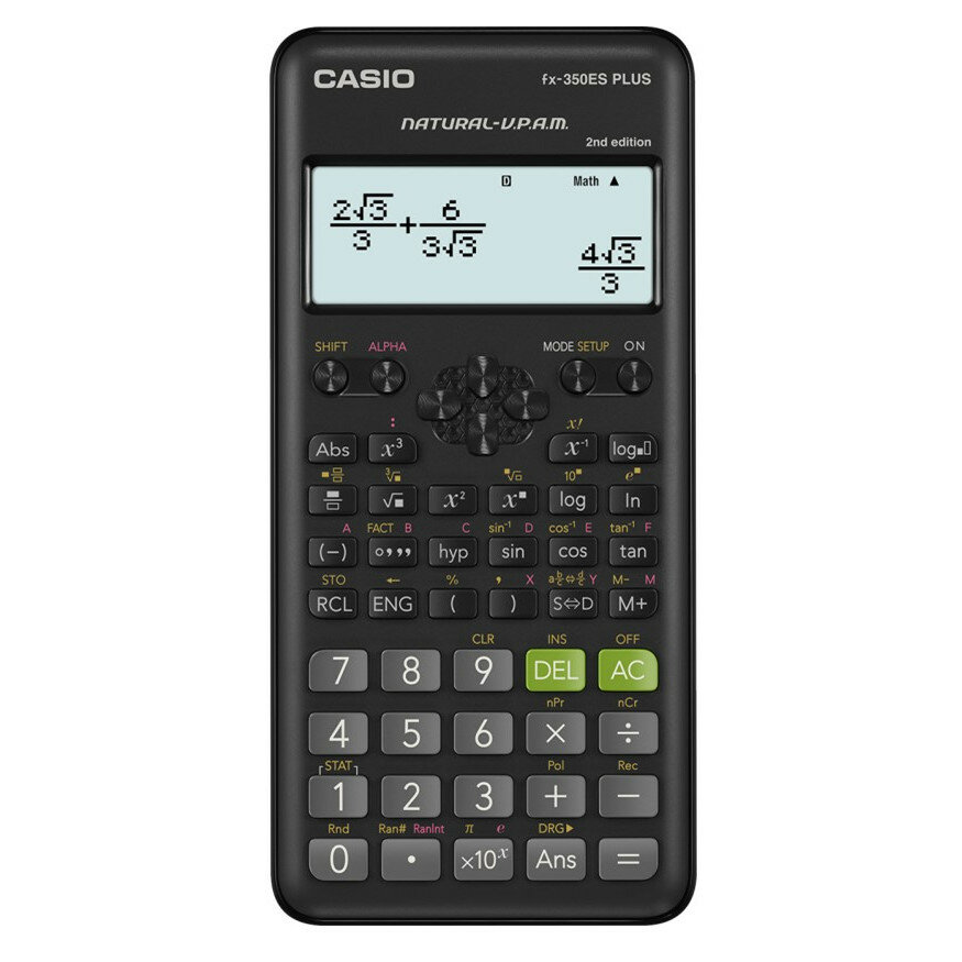 Kalkulator Casio FX-350ES Plus 2 czarny od frontu