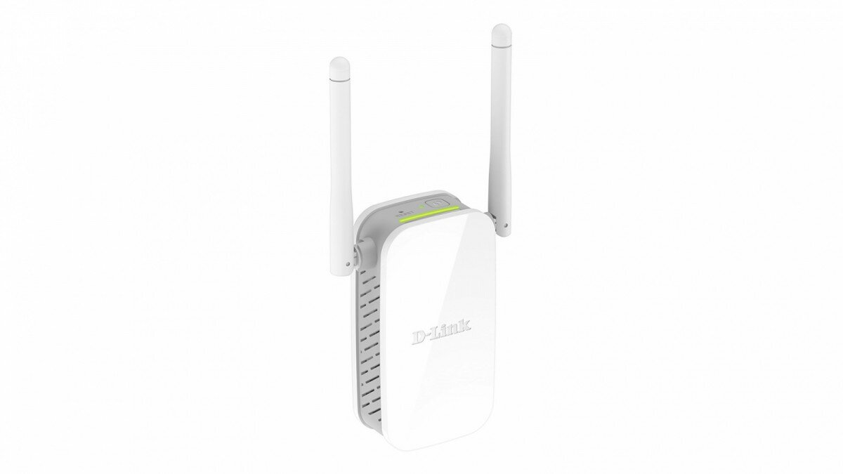 Wzmacniacz sygnału WiFi D-Link N300 DAP‑1325 widok podkątem od lewej strony