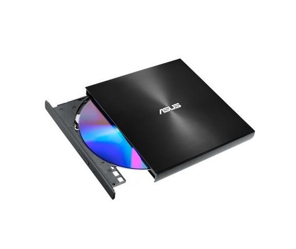 Nagrywarka DVD Asus ZenDrive U9M (SDRW-08U9M-U) z otwartym napędem - widok z góry