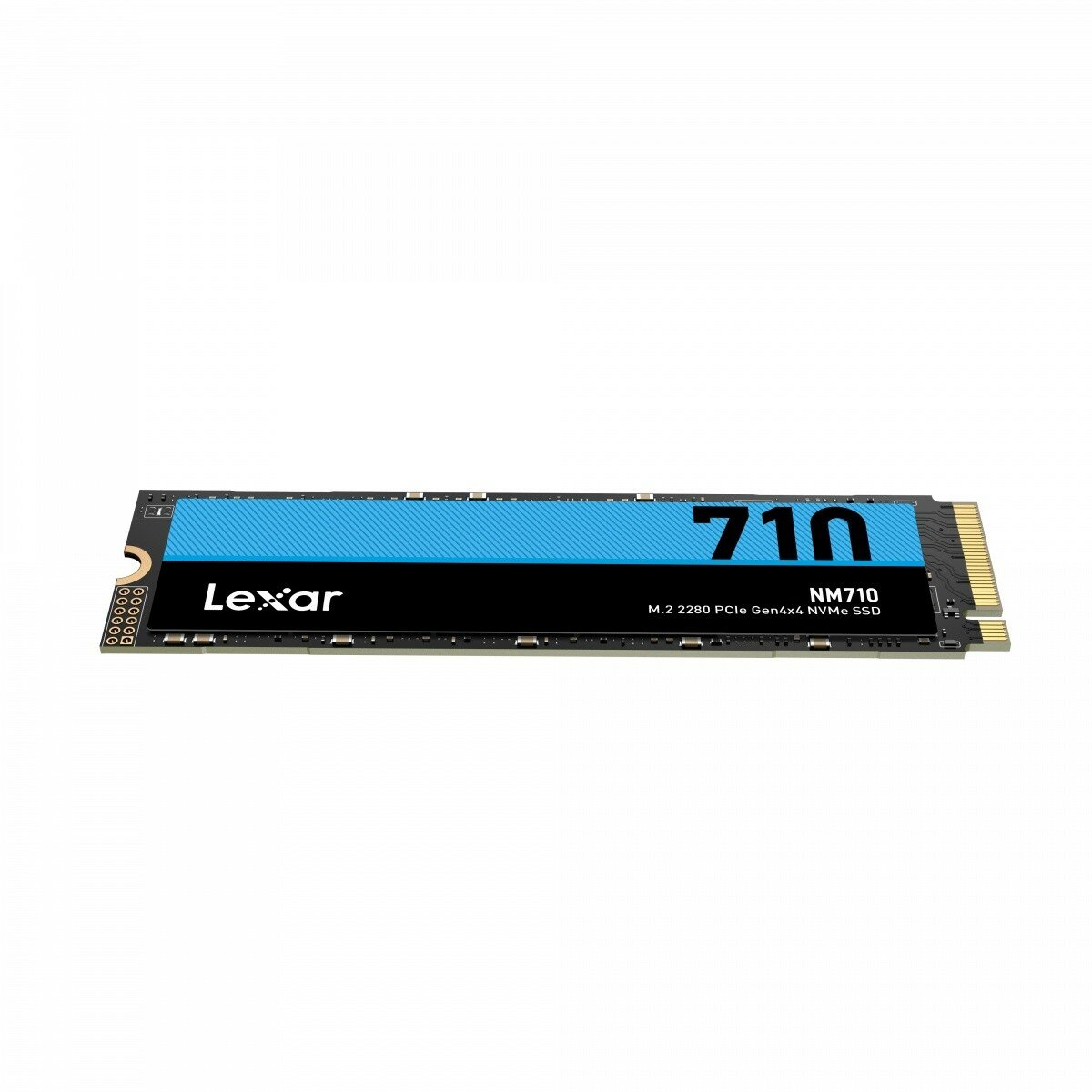 Dysk SSD Lexar NM710 1TB M.2 PCIe NVMe widok od przodu pod skosem w poziomie