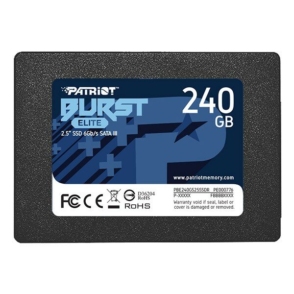 Dysk SSD Patriot Burst Elite 240GB PBE240GS25SSDR widok od przodu