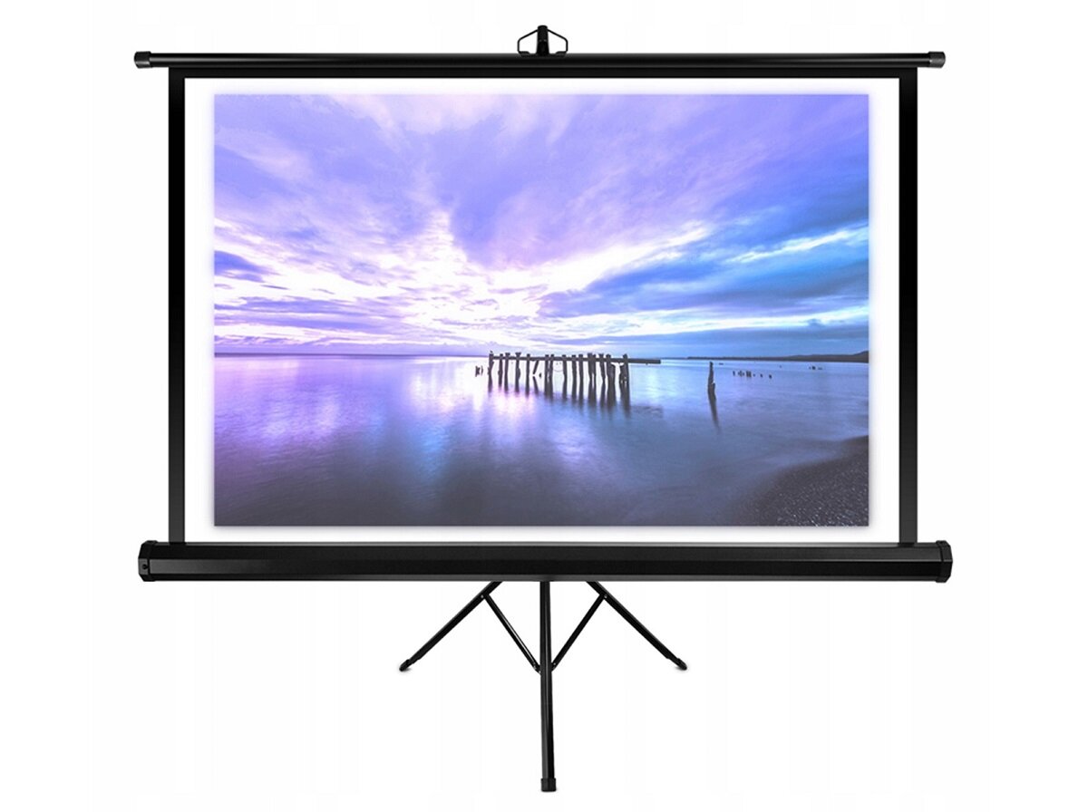 Ekran projekcyjny Overmax Tripod Screen 60 widok ekranu od przodu