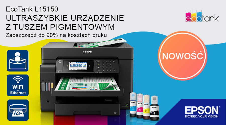 Urządzenie wielofunkcyjne EPSON EcoTank L15150 z atramentami