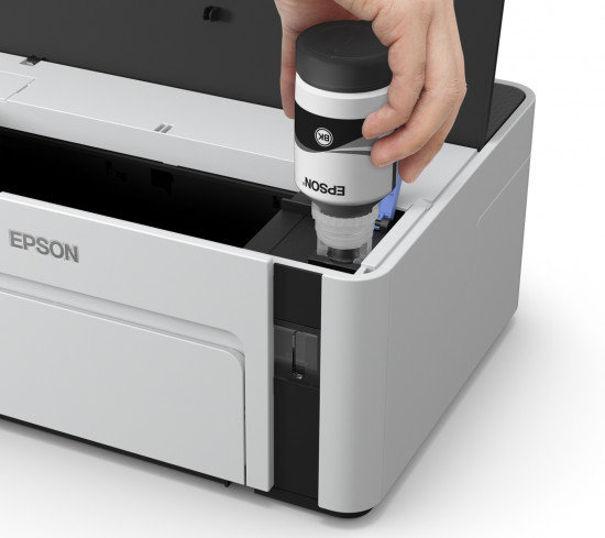 Drukarka Epson EcoTank M1120 napełnianie atramentem