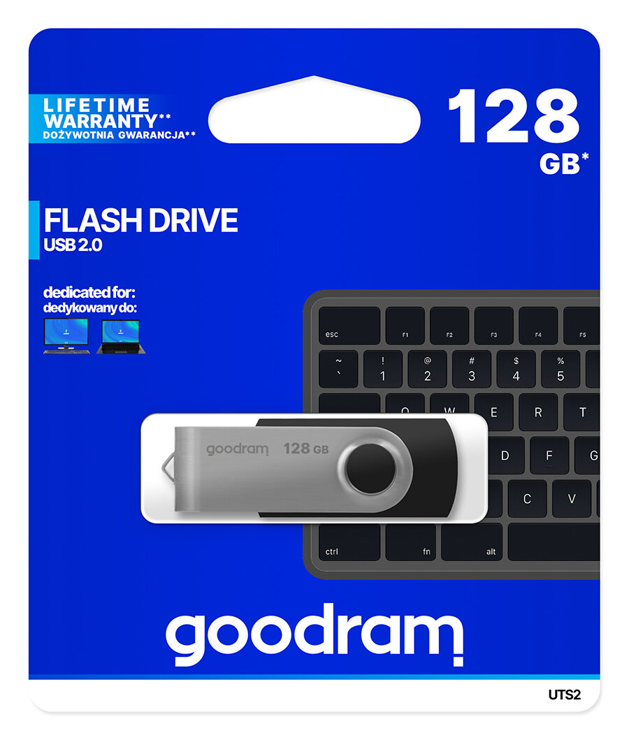 Pendrive Goodram UTS2 128GB USB 2.0 w pudełku od frontu