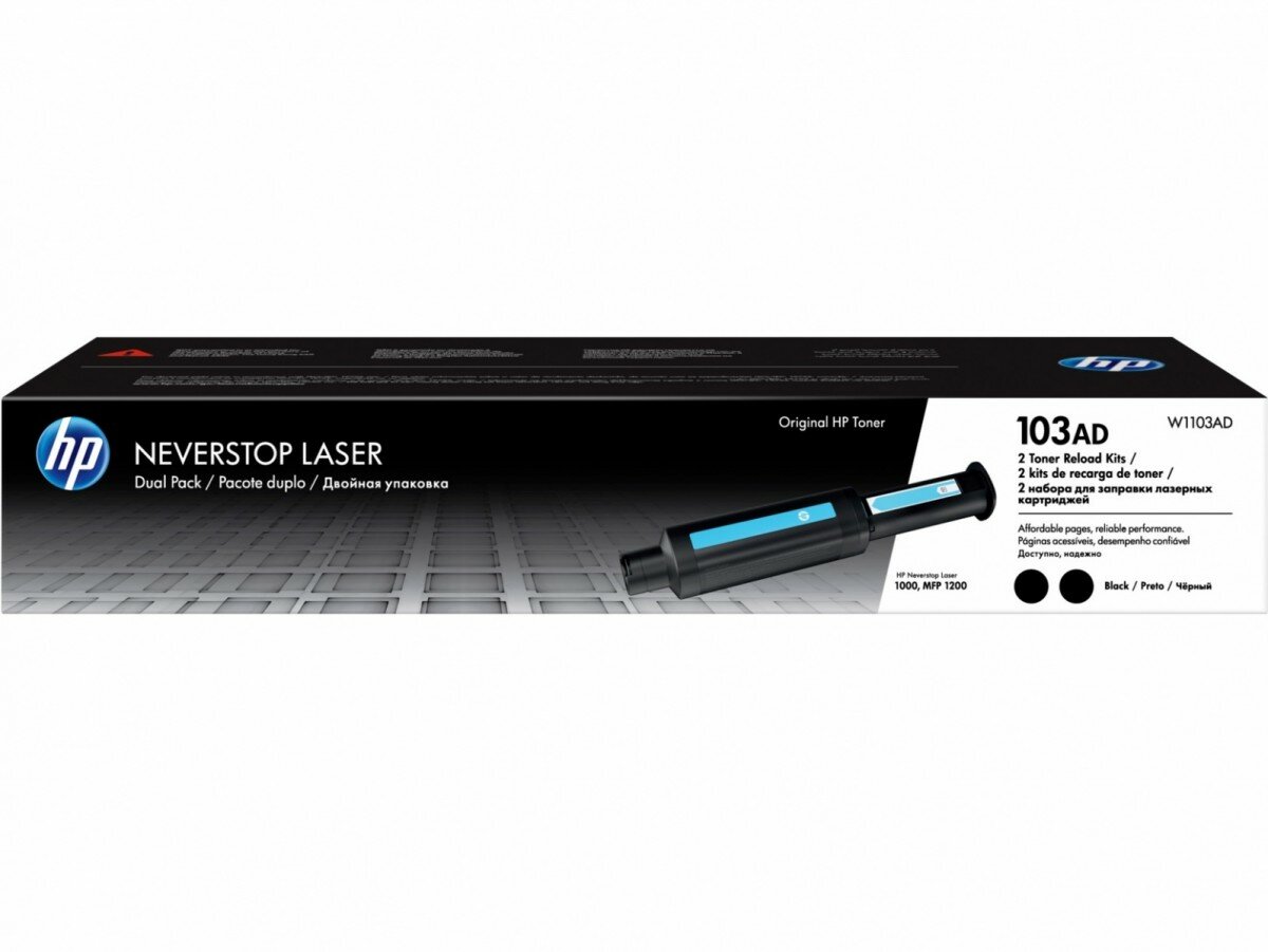 Oryginalny zestaw do uzupełniania tonera HP 103AD Neverstop W1103AD, toner czarny