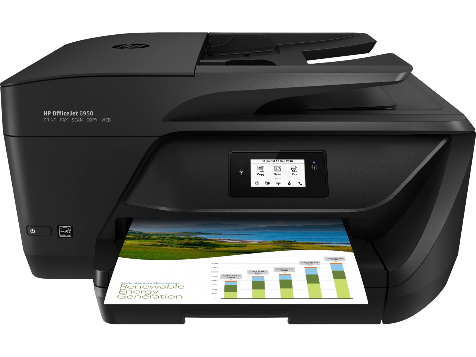 Urządzenie wielofunkcyjne HP OfficeJet Pro 6950 P4C78A InstantInk widok na przód