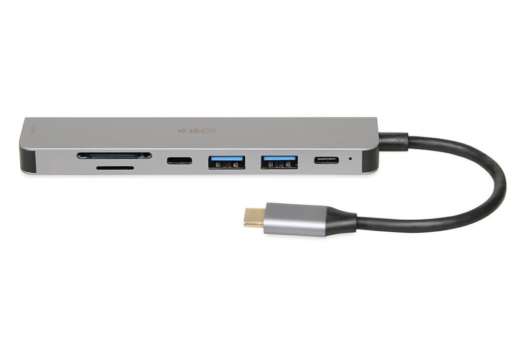 Hub USB iBOX IUH3SL4K USB 3.2 od boku