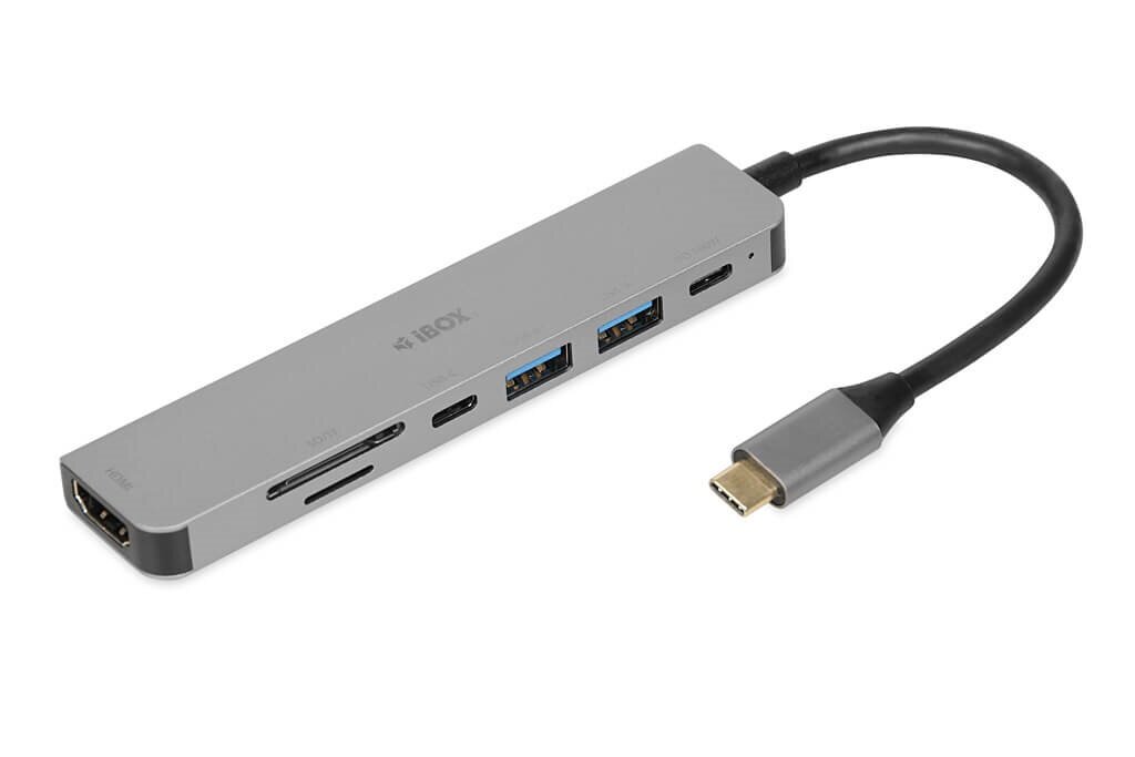 Hub USB iBOX IUH3SL4K USB 3.2 od boku pod skosem