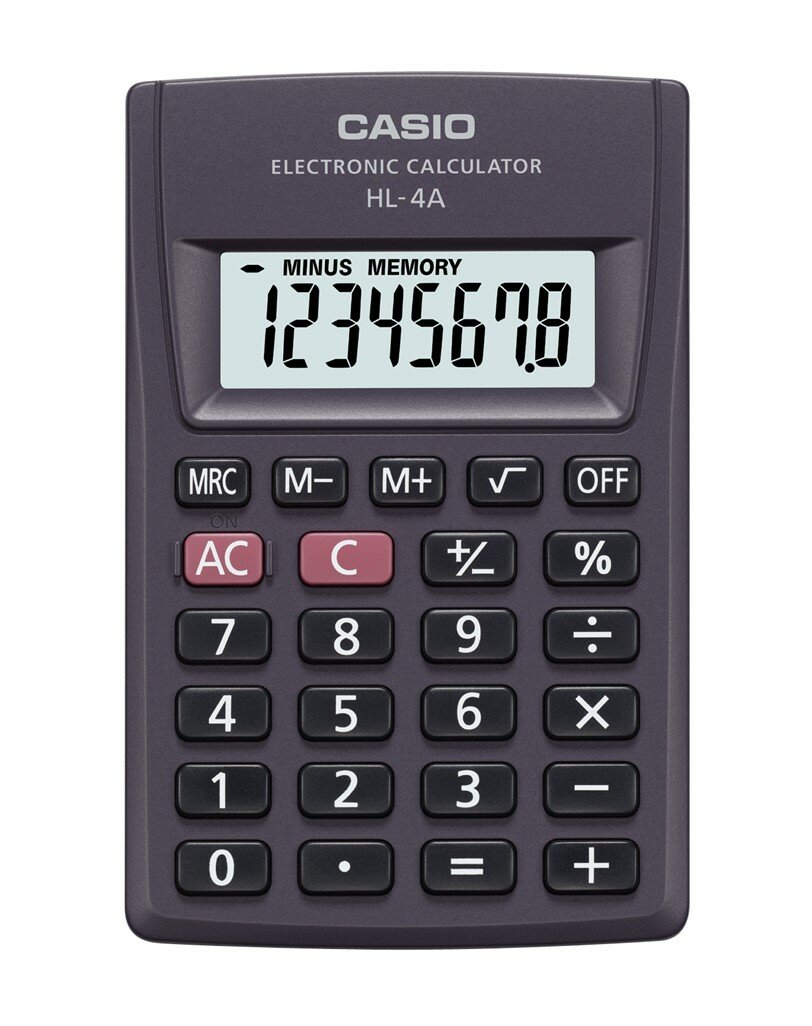 Kalkulator Casio HL-4A BOX czarny od frontu